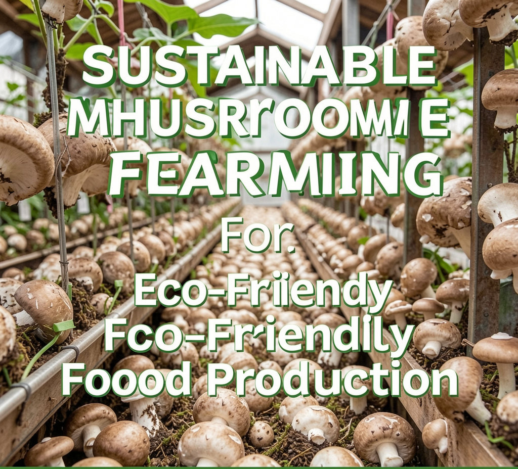 Sustainable mushroom farming in an indoor grow facility for eco-friendly food production